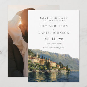 Lake Como Italië Bestemming Foto bruiloft Save The Date