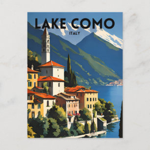 Lake Como Italië Traditionele reizen poster Briefkaart
