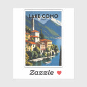 Lake Como Italië Traditionele reizen poster Sticker (Vel)