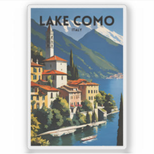 Lake Como Italië Traditionele reizen poster Sticker