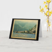 Lake Como Italy Vintage Travel Kaart (Gele Bloem)