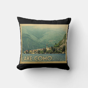 Lake Como Italy Vintage Travel Kussen