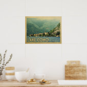 Lake Como Italy Vintage Travel Poster (Keuken)