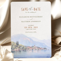 Lake Como Serenity Waterverf Save the Date