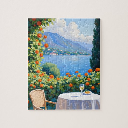 Lake Como Terrace Uitzicht Puzzel (Verticaal)