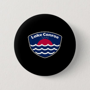 Lake Conroe Texas Vissen Ronde Button 5,7 Cm