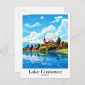 Lake Costance Germany Travel Portret Illustratie Briefkaart (Voorkant / Achterkant)