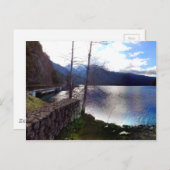 Lake Crescent voor US Route 101 Briefkaart (Voorkant / Achterkant)