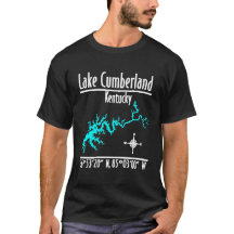 Lake Cumberland Kentucky Kustlijn Kaart Coördinate