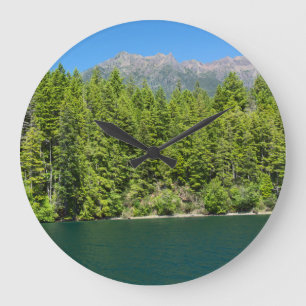 Lake Cushman in Summer Clock Grote Klok