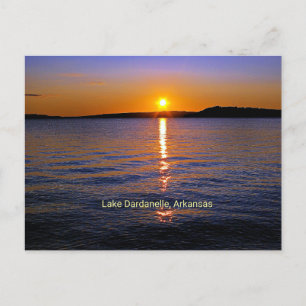 Lake Dardanelle, Arkansas zonsondergang Briefkaart