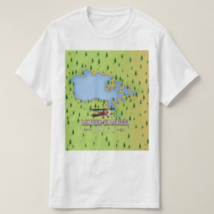 Lake Der-Chantecoq, frankrijk Lake Map T-shirt