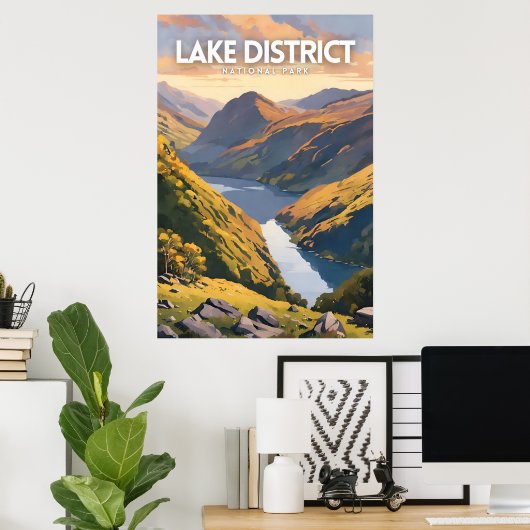 Lake District National Park decoratieve reiskunst Poster