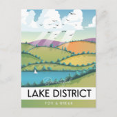Lake District-reisposter. Briefkaart (Voorkant)