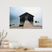 Lake Dock Boathouse Poster (Keuken)