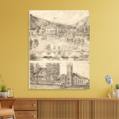 Lake Dunmore House in Salisbury Canvas Afdruk (Insitu (Woonkamer))