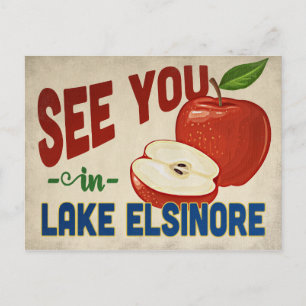Lake Elsinore California Apple - Vintage Travel Briefkaart