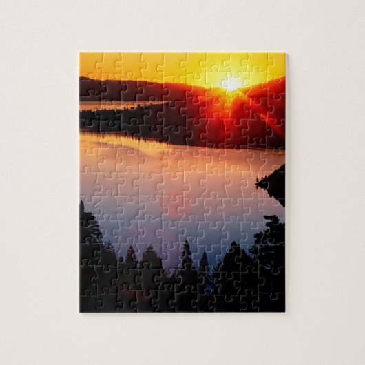 Lake Emerald Bay Tahoe Sunset Legpuzzel (Verticaal)