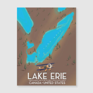 Lake Erie, Amerikaanse meer Reisposter