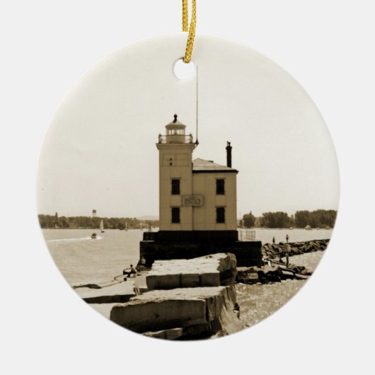 Lake Erie Lighthouse Keramisch Ornament (Voorkant)