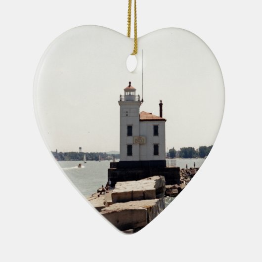 Lake Erie Lighthouse Keramisch Ornament (Rechts)