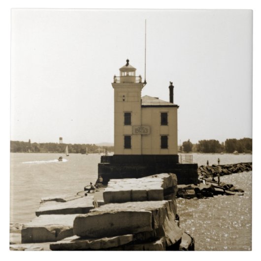 Lake Erie Lighthouse Tegeltje (Voorkant)