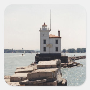 Lake Erie Lighthouse Vierkante Sticker