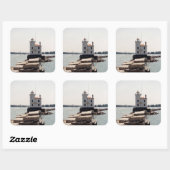 Lake Erie Lighthouse Vierkante Sticker (Vel)