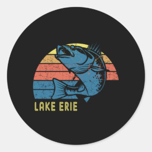 Lake Erie met een portemonnee voor Lake Erie Ronde Sticker