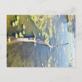 Lake Erie Metropark Turtle Log Horizontaal Briefkaart (Voorkant)