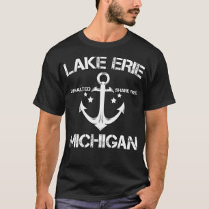 LAKE ERIE MICHIGAN Funny Vist Camping Summer Gi T-shirt