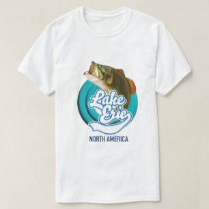 Lake Erie Noord-Amerika vislogo T-shirt