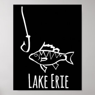 Lake Erie Pennsylvania Vissen Vis Haak Baars Tr Poster