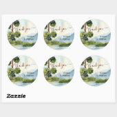 Lake Evergreen bestemming bruiloft dank u Ronde Sticker (Vel)