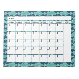 Lake Fish Calendar Notitieblok
