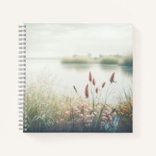 Lake Fog Kalme rustige Natuur Vreedzame Season Flo Notitieboek