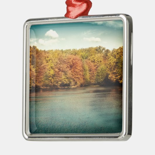 Lake Forest Trees Water Monogram Initiaal Ornament (Links)