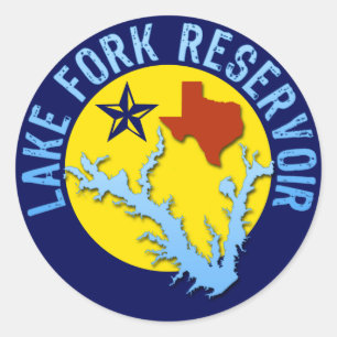 Lake Fork Reservoir, Texas Bass Vist Ronde Sticker