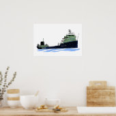 Lake Freighter Charles White Cliffs Poster (Keuken)