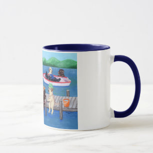 Lake Fun Labradors Schilderen Mok