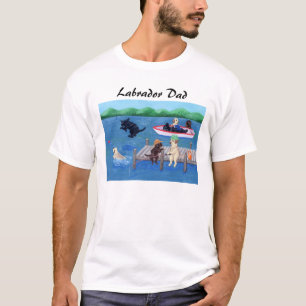 Lake Fun Labradors Schilderen T-shirt