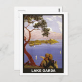 Lake Garda, Italië, oud briefkaart (Voorkant / Achterkant)