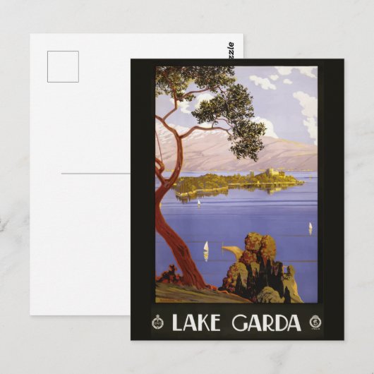 Lake Garda, Italië Vintage Travel Briefkaart (Voorkant / Achterkant)