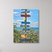 Lake Garda routebeschrijving teken uitzicht canvas