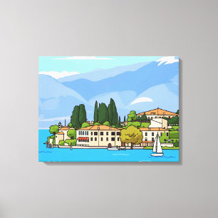 Lake Garda San Vigilio zicht canvasprint Canvas Afdruk