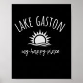Lake Gaston My Happy Place Boating Fishing Camping Poster (Voorkant)