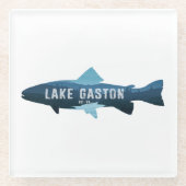 Lake Gaston North Carolina Virginia Fish Glazen Onderzetter (Voorkant)