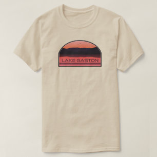 Lake Gaston North Carolina Virginia Rode Zonsopgan T-shirt