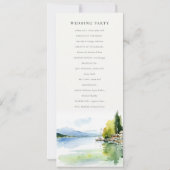 Lake Geneva Switzerland Landscape Wedding Program Kaart (Achterkant)