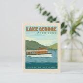 Lake George, New York |  boot Briefkaart (Staand voorkant)